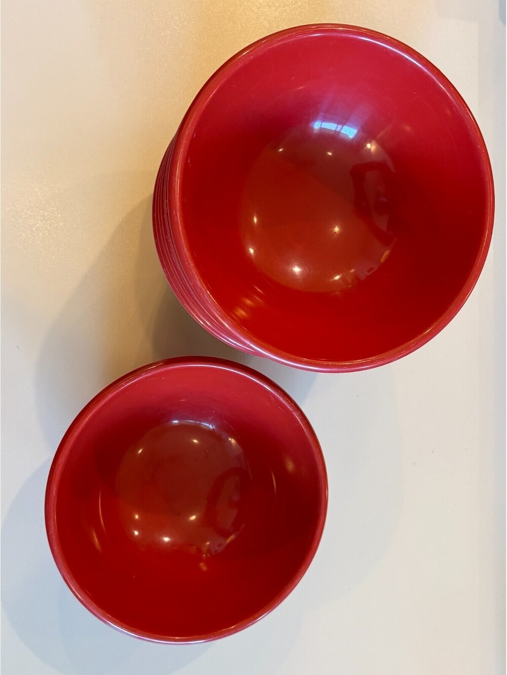 Target Home Everyday Melamine Cereal Bowls Ribbed Red Set of 8 Dishwasher Safe
